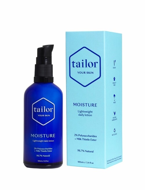 Tailor Skincare Moisture, Morning & Night Moisturiser, 100ml product photo