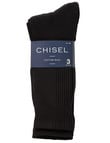 Chisel Cushion Foot Sock, Black, 3-Pack product photo