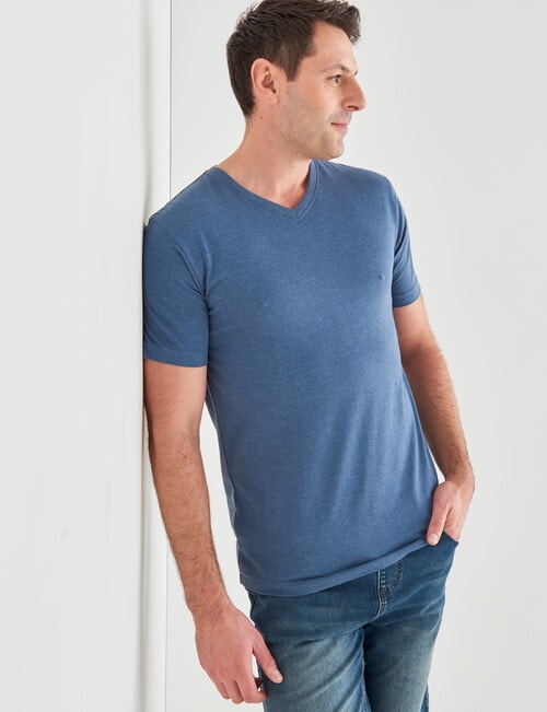 Chisel Ultimate V-Neck Tee, Blue Marle product photo View 05 L