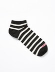 NZ Sock Co. Anklet Black/Ivory Stripe product photo