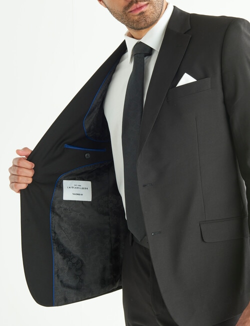 Laidlaw + Leeds Tailored Stretch Jacket, Black product photo View 04 L