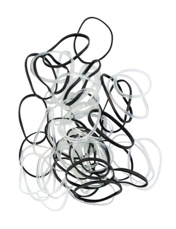 Mae Elastics Polybands Black & Clear 100-Pieces product photo