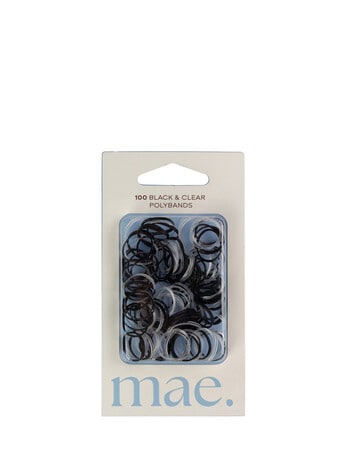 Mae Elastics Polybands Black & Clear 100-Pieces product photo
