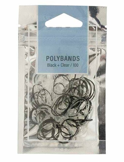 Mae Elastics Polybands Black & Clear 100-Pieces product photo View 02 L