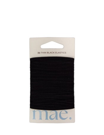 Mae Elastics Thin Black 36-Piece product photo