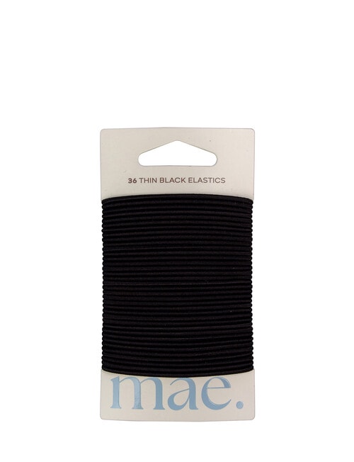 Mae Elastics Thin Black 36-Piece product photo