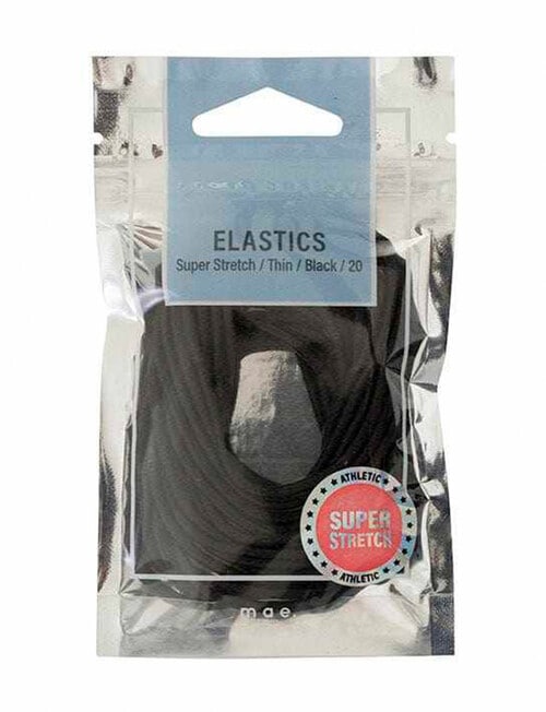 Mae Elastics Super Stretch Thin Black 20-Piece product photo View 02 L