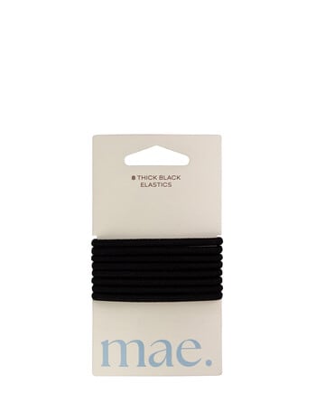 Mae Elastics Thick Black 8-Piece product photo