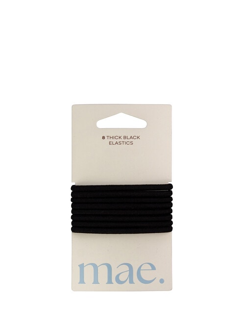 Mae Elastics Thick Black 8-Piece product photo