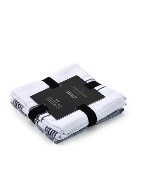 Capital Kitchen Sinclair Tea Towel Navy Stripe, Set of 3 product photo