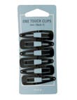 Mae One Touch Clips 5cm Black 6-Pack product photo View 02 S