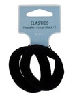 Mae Elastics Ponytailers Large Black 2-Piece product photo View 02 S