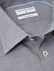 Laidlaw + Leeds Long-Sleeve Mini Check Shirt, Navy product photo View 03 S