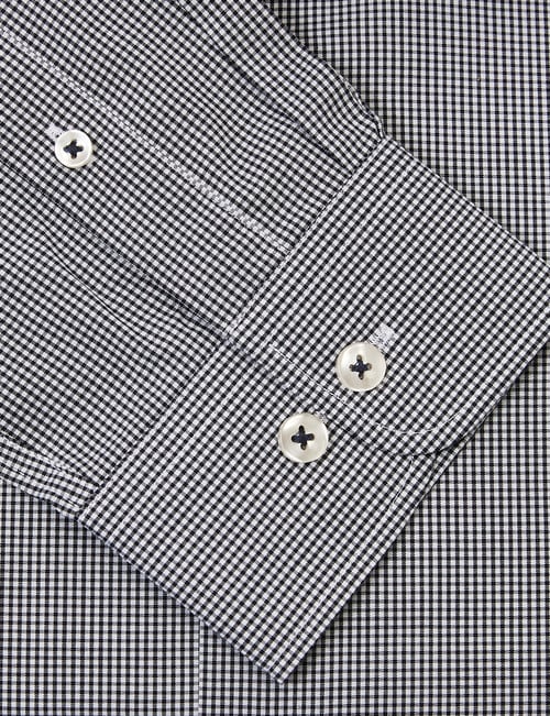 Laidlaw + Leeds Long-Sleeve Mini Check Shirt, Navy product photo View 04 L