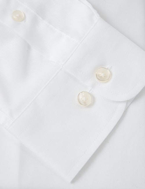 Laidlaw + Leeds Long-Sleeve Twill Shirt, Regular Cuff, White product photo View 03 L
