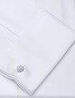 Laidlaw + Leeds Long-Sleeve Twill Shirt, French Cuff, White product photo View 04 S