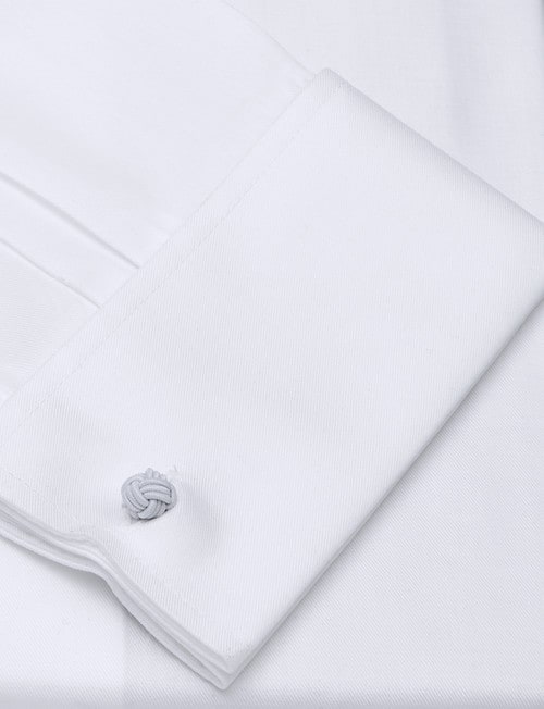 Laidlaw + Leeds Long-Sleeve Twill Shirt, French Cuff, White product photo View 04 L
