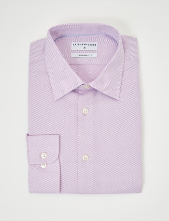 Laidlaw + Leeds Long-Sleeve Jacquard Shirt, Pink product photo