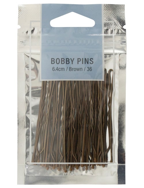 Mae 6.4cm Bobby Pins, Brown, 36-Pack product photo