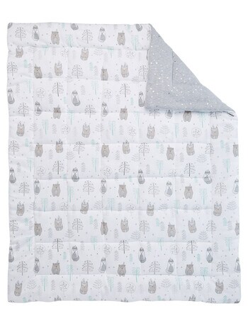 Little Textiles Reversible Cot Comforter, Woodlands & Star product photo