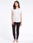 Bodycode Boxy Short Sleeve Striped Tee, Grey/White product photo View 03 S