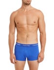 Calvin Klein Low Rise Trunk Cotton Stretch, Blue/Black, 3-Pack product photo View 02 S