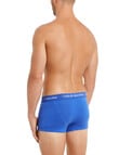 Calvin Klein Low Rise Trunk Cotton Stretch, Blue/Black, 3-Pack product photo View 03 S