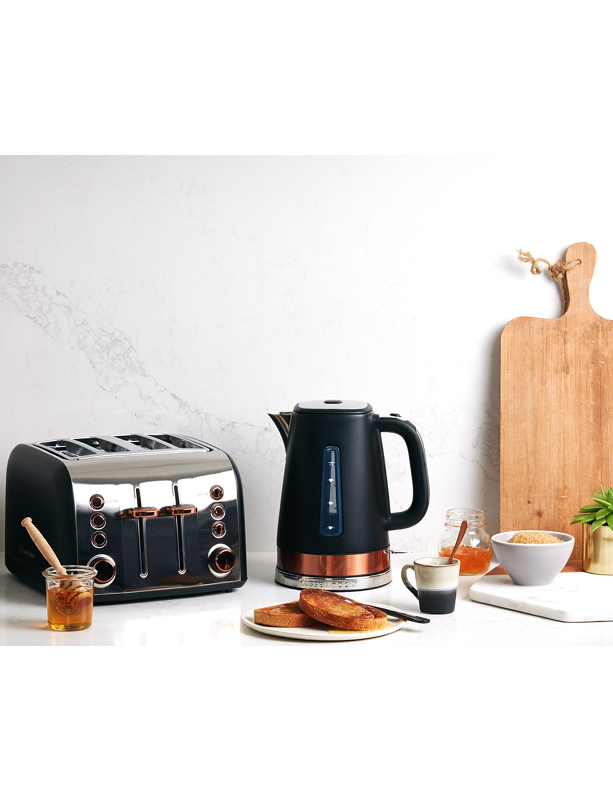 Russell Hobbs Brooklyn 4Slice Toaster, Copper Accent, RHT94COP Toasters