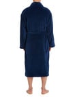 Chisel Plain Fleece Robe, Navy product photo View 02 S