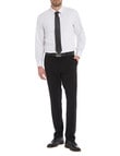 Chisel Formal Flat Front Plain Pant, Tailored Fit, Black product photo View 03 S