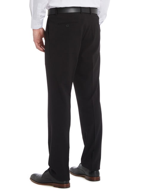 Chisel Formal Flat Front Plain Pant, Classic Fit, Black product photo View 02 L