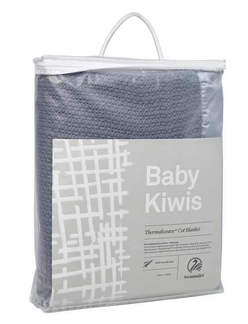 Swanndri Thermalweave Cot Blanket, Grey product photo View 02 L