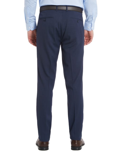Chisel Formal Flat Front Birdseye Pant, Tailored Fit, Navy product photo View 02 L