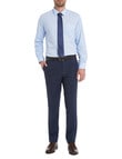 Chisel Formal Flat Front Birdseye Pant, Tailored Fit, Navy product photo View 03 S
