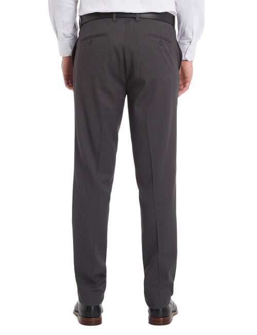 Chisel Formal Flat Front Birdseye Pant, Tailored Fit, Black product photo View 02 L