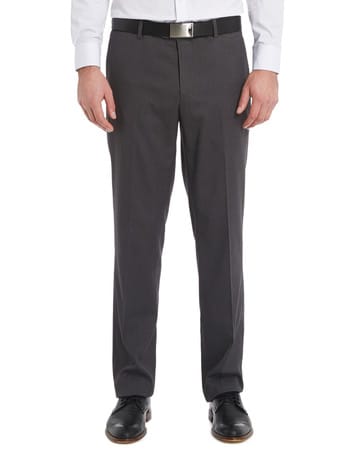Chisel Formal Flat Front Birdseye Pant, Classic Fit, Black product photo