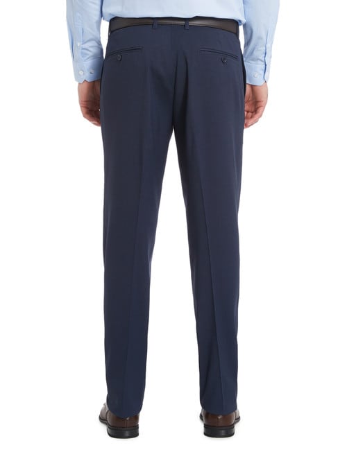 Chisel Formal Flat Front Birdseye Pant, Classic Fit, Navy product photo View 02 L