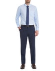 Chisel Formal Flat Front Birdseye Pant, Classic Fit, Navy product photo View 03 S