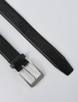 Chisel Textured Leather Belt, Black product photo View 03 S