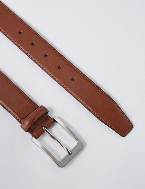 Chisel Textured Leather Belt, Tan product photo View 03 L