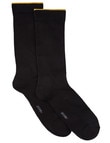 Jockey Circulation Cotton Crew Sock, 2-Pack, Black product photo View 02 S