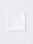 Laidlaw + Leeds Pocket Square, Plain Texture, White product photo