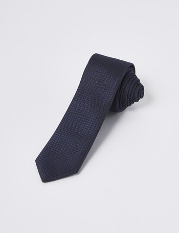 Laidlaw + Leeds Tie, Plain Texture, 5cm, Navy product photo