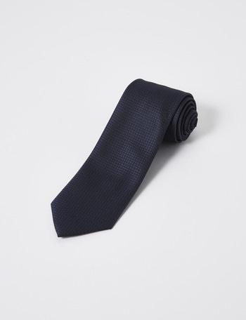 Laidlaw + Leeds Tie, Plain Texture, 7cm, Navy product photo