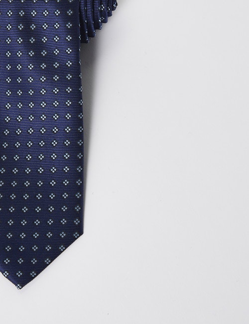 Laidlaw + Leeds Tie, Flowers, 7cm, Blue product photo View 02 L