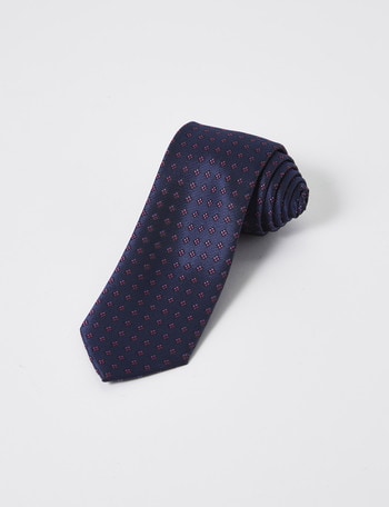 Laidlaw + Leeds Tie, Flowers, 7cm, Pink & Blue product photo