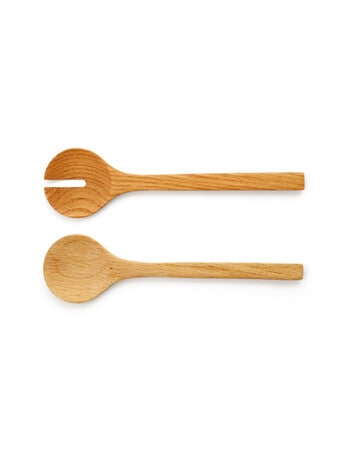 Momento Studio Oak Salad Servers product photo