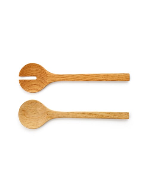 Momento Studio Oak Salad Servers product photo