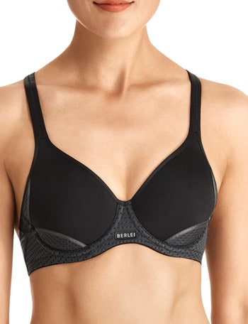 Berlei Electrify Contour Sports Bra, Black, B-DD product photo
