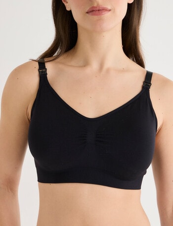 Lyric Maternity Seamfree Bra, Black product photo